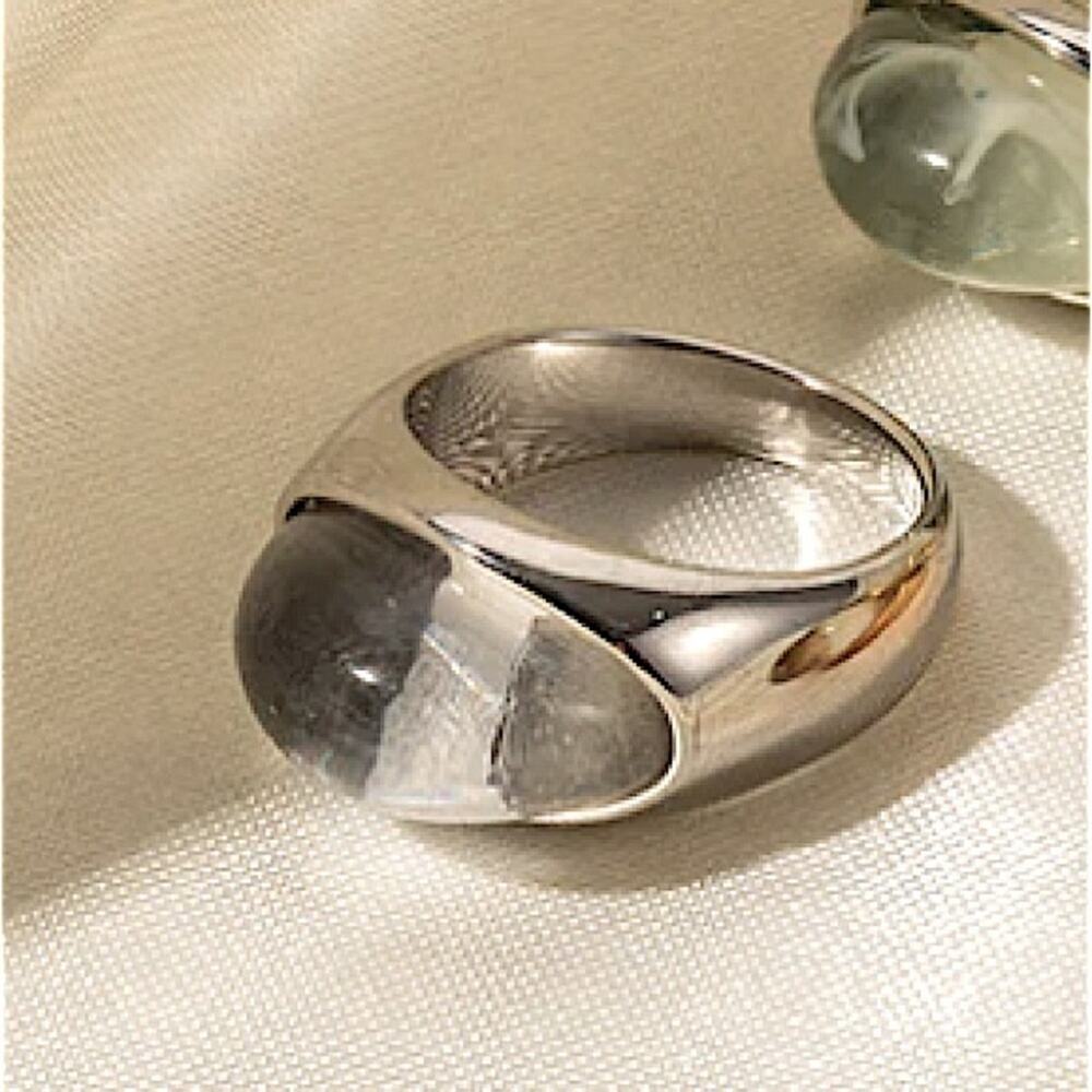 Spectra 18k gold classic fashion inlaid gemstone design simple style ring - Picture 7 of 10